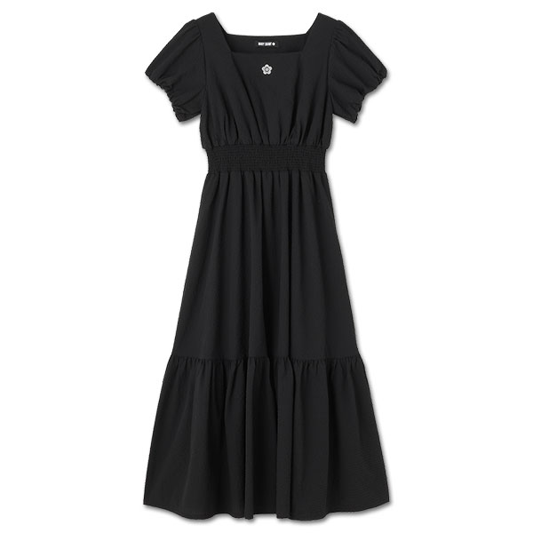 ウエストシャーリング ワンピース（ブラック）