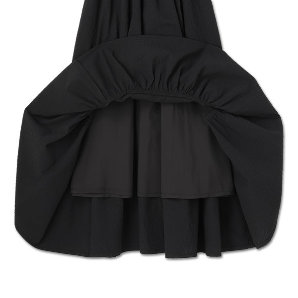 ウエストシャーリング ワンピース（ブラック）