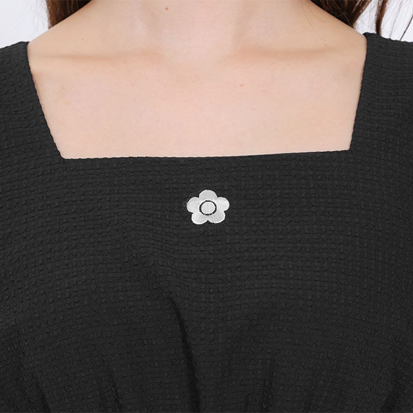 ウエストシャーリング ワンピース（ブラック）