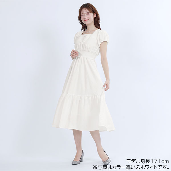 ウエストシャーリング ワンピース（ブラック）