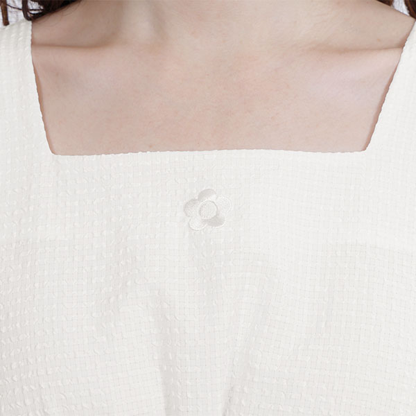 ウエストシャーリング ワンピース（ホワイト）