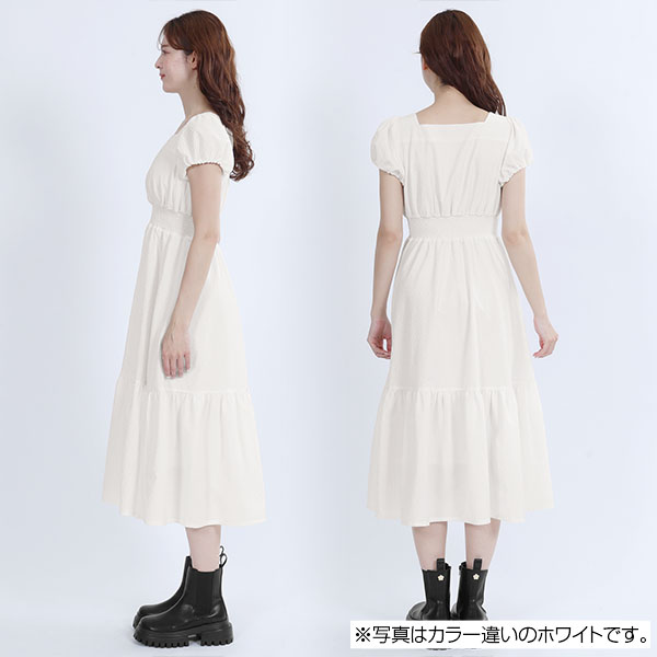 ウエストシャーリング ワンピース（ブルー）