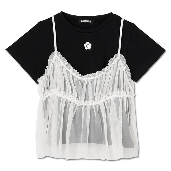 チュールキャミセット Tシャツ（ホワイト）
