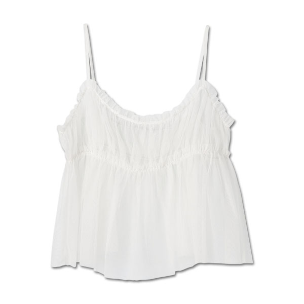 チュールキャミセット Tシャツ（ホワイト）