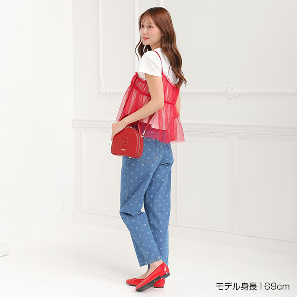 チュールキャミセット Tシャツ（レッド）