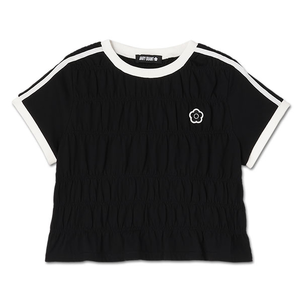 バイカラーシャーリング Tシャツ（ブラック）