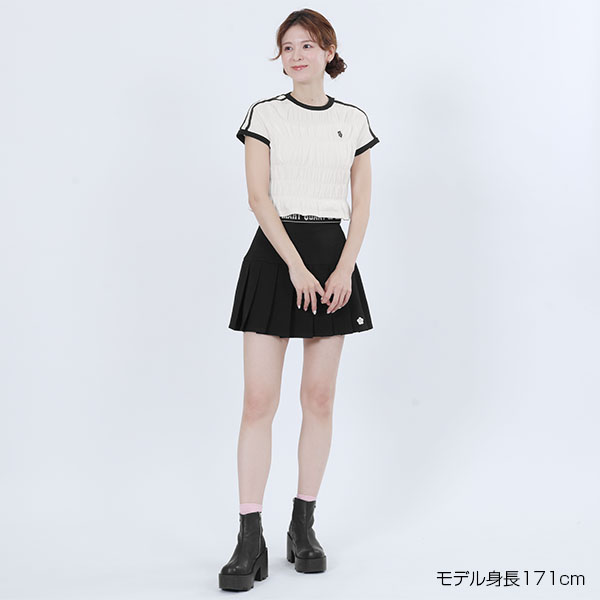 バイカラーシャーリング Tシャツ（ホワイト）