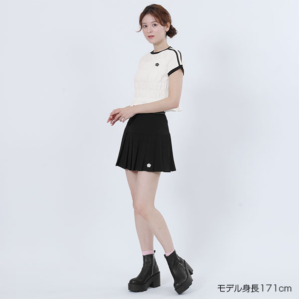 バイカラーシャーリング Tシャツ（ホワイト）