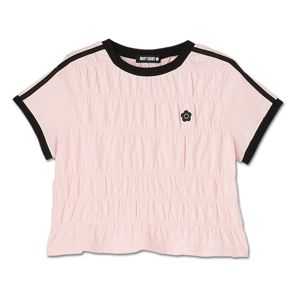 バイカラーシャーリング Tシャツ（ピンク）