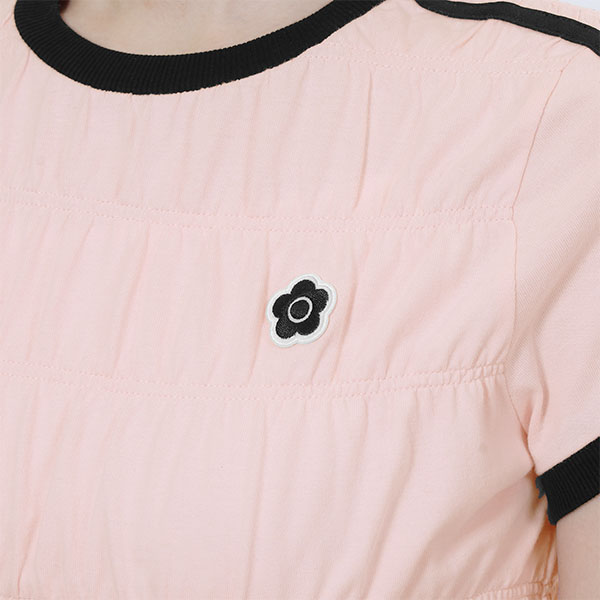 バイカラーシャーリング Tシャツ（ピンク）