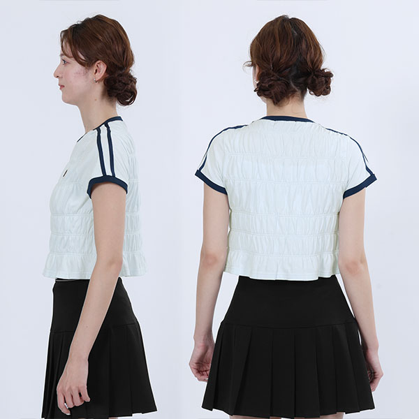 バイカラーシャーリング Tシャツ（ブルー）