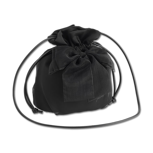 シアーリボンドロスト ショルダー（ブラック）