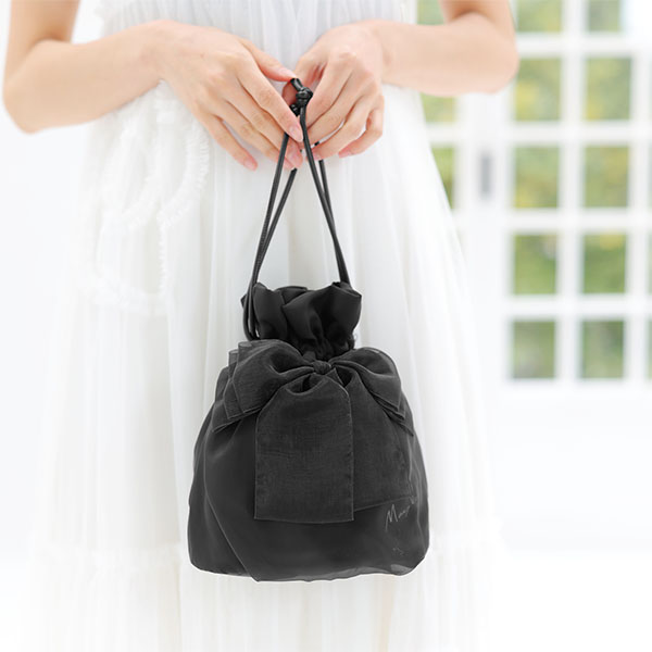 シアーリボンドロスト ショルダー（ブラック）