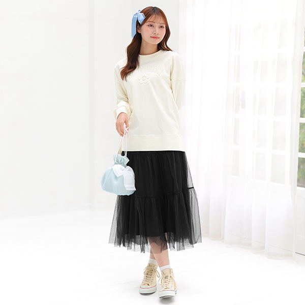 シアーリボンドロスト ショルダー（ライトブルー）