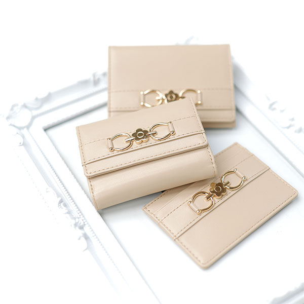 ビットメタル ミニウォレット（ベージュ）