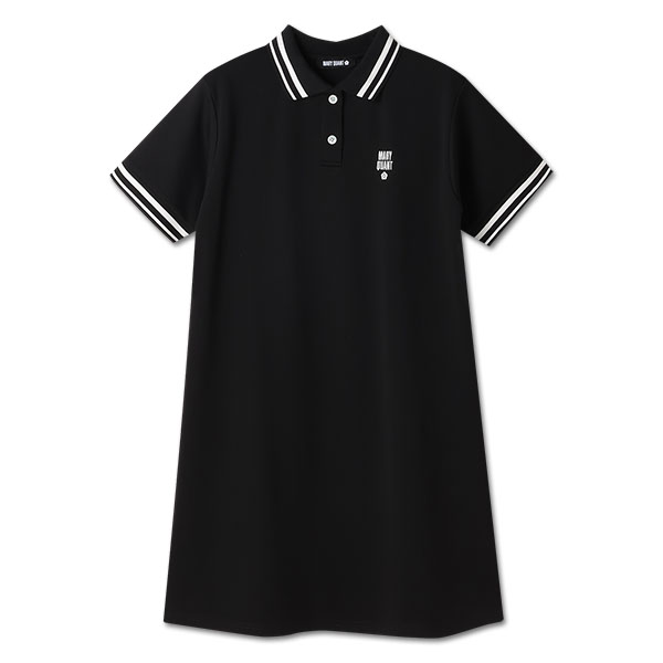 ポロライン ワンピース（ブラック）
