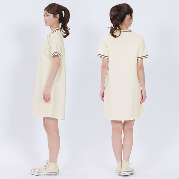 ポロライン ワンピース（アイボリー）