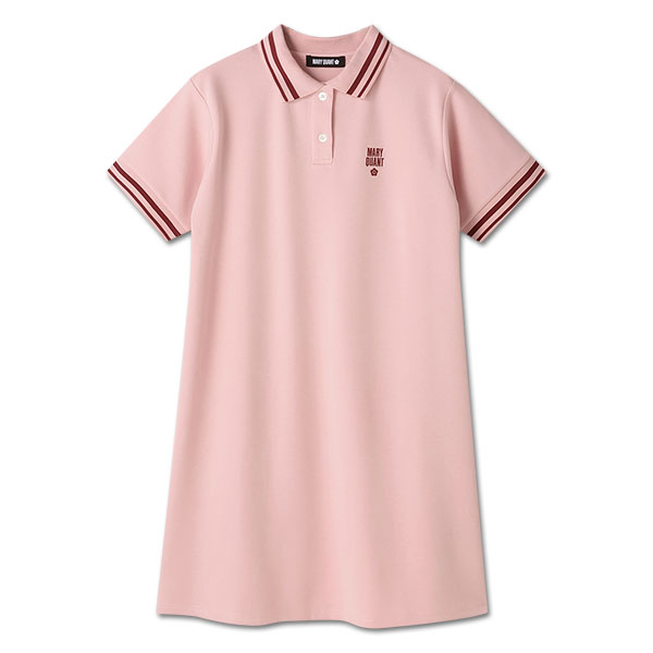 ポロライン ワンピース（ピンク）