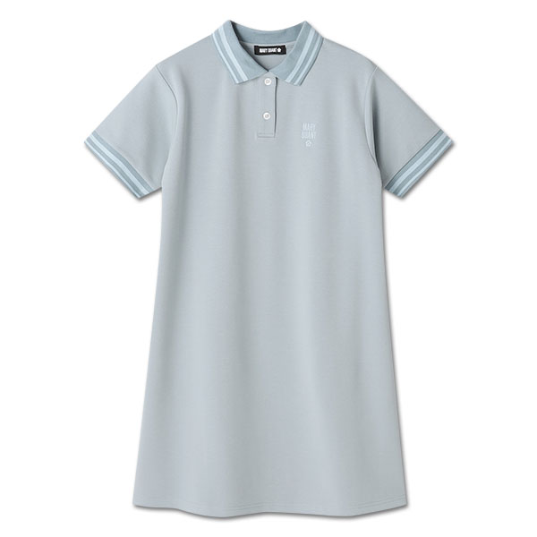 ポロライン ワンピース（ブルー）