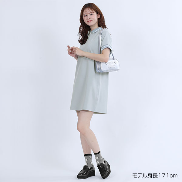 ポロライン ワンピース（ブルー）