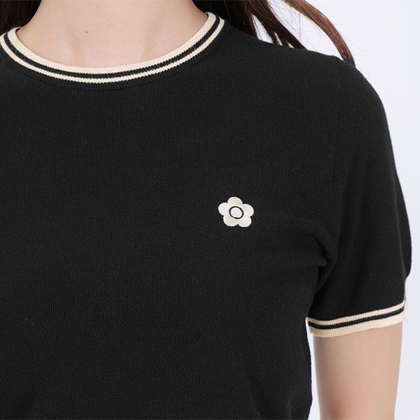 ラインニット プルオーバー（ブラック）