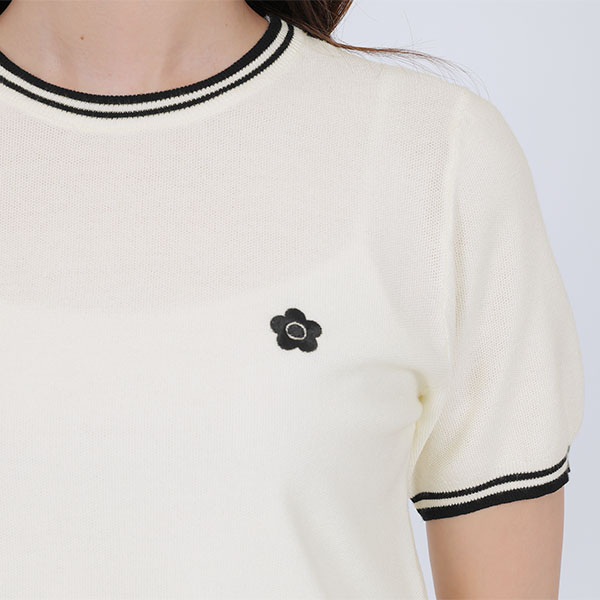 ラインニット プルオーバー（ホワイト）