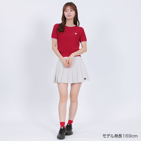 ラインニット プルオーバー（レッド）