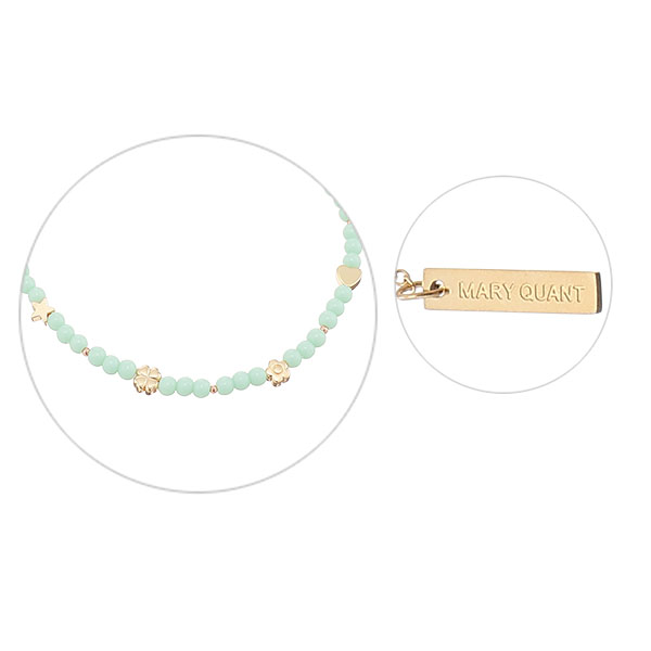 ガラスビーズ ネックレス（ミント）