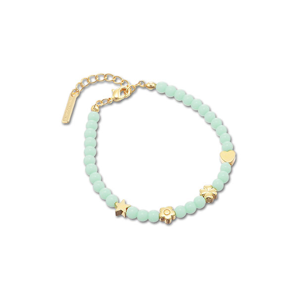 ガラスビーズ ブレスレット（ミント）