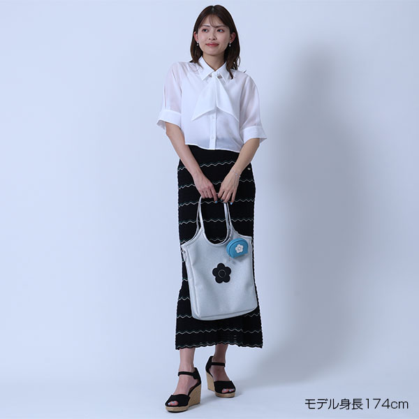 スカーフ付きクロップド ブラウス（ホワイト）