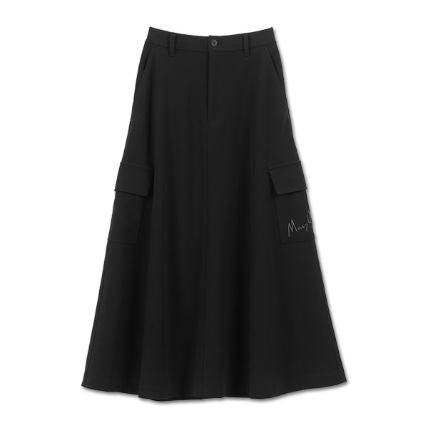 カットジョーゼット スカート（ブラック）