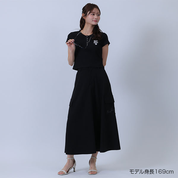 カットジョーゼット スカート（ブラック）