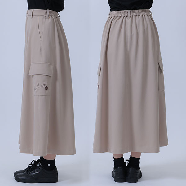 カットジョーゼット スカート（ベージュ）