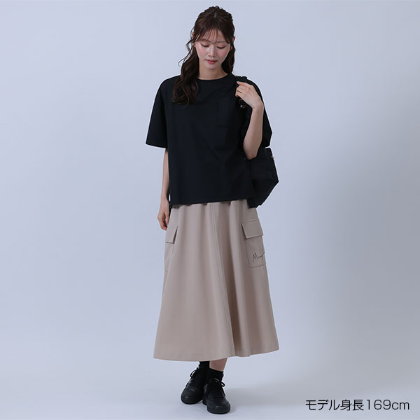 カットジョーゼット スカート（ベージュ）