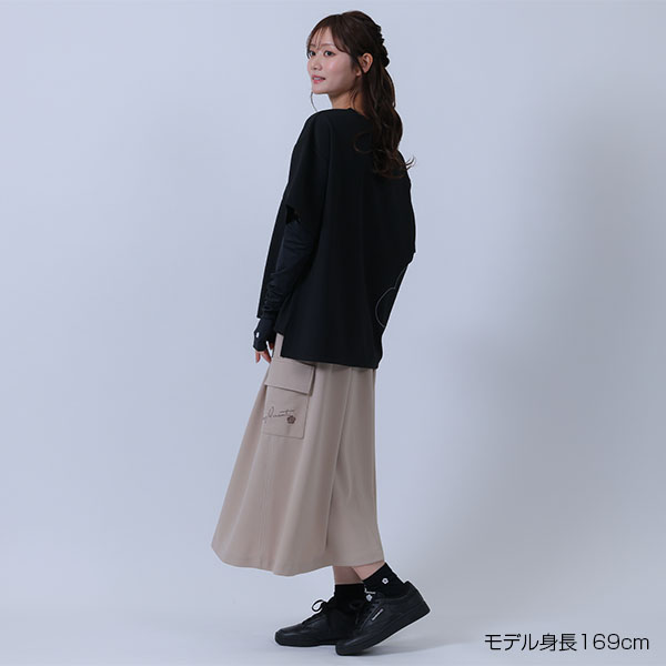 カットジョーゼット スカート（ベージュ）