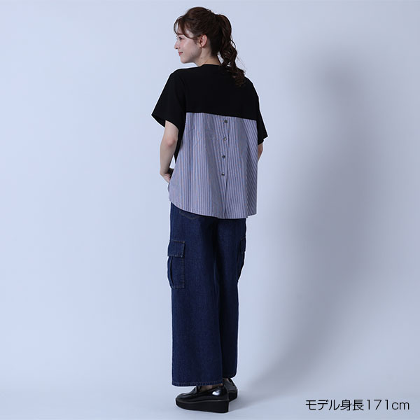 シャツドッキング プルオーバー（ブラック）