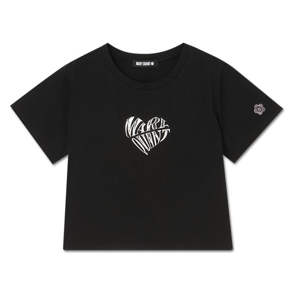 メタリックプリント Tシャツ（ブラック）