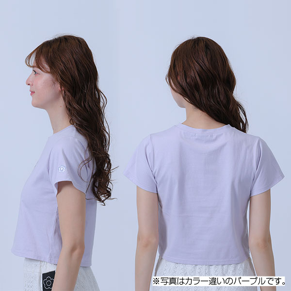 メタリックプリント Tシャツ（ブラック）
