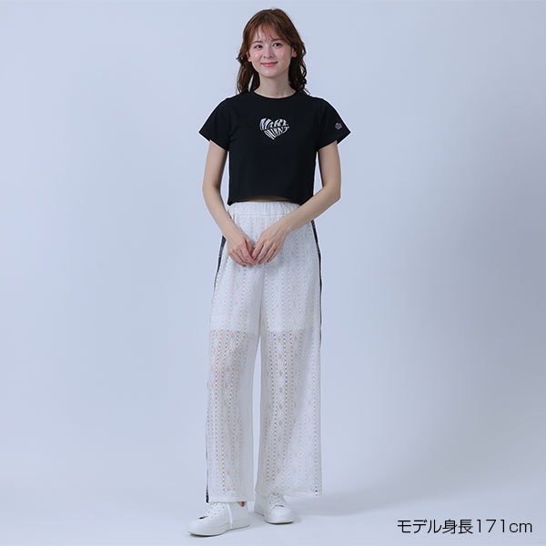 メタリックプリント Tシャツ（ブラック）