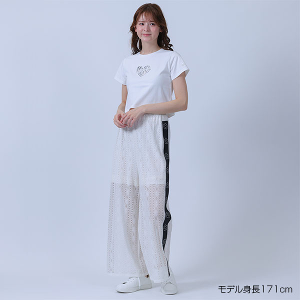 メタリックプリント Tシャツ（ホワイト）