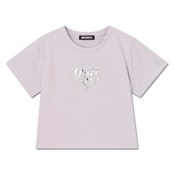 メタリックプリント Tシャツ（パープル）