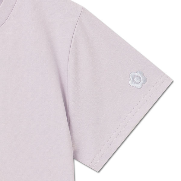 メタリックプリント Tシャツ（パープル）