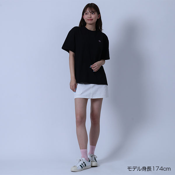 デイジーパッチデニムミニ スカート（ホワイト）