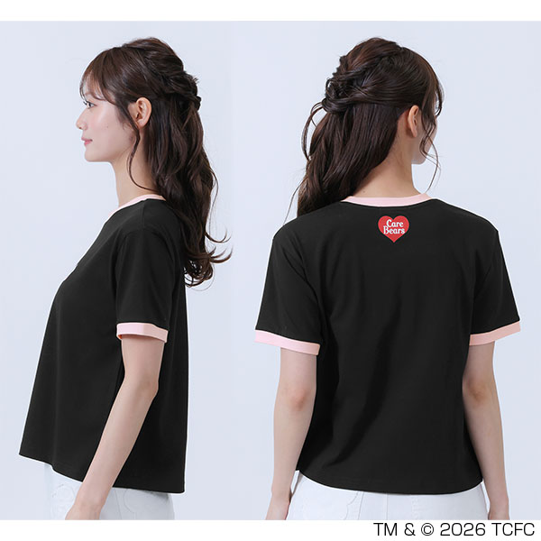 Care Bears(TM) リンガー Tシャツ（ブラック）