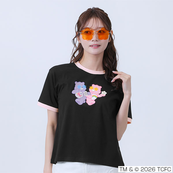 Care Bears(TM) リンガー Tシャツ（ブラック）