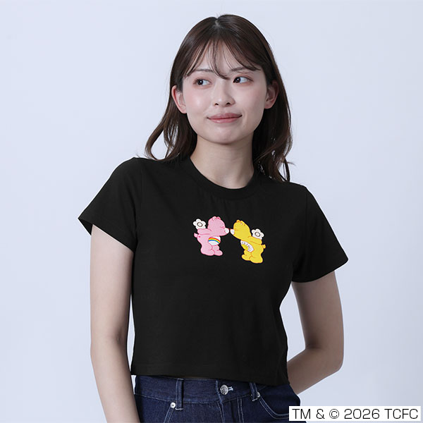 Care Bears(TM) クロップド Tシャツ（ブラック）
