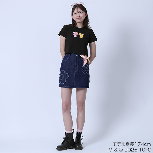 Care Bears(TM) クロップド Tシャツ（ブラック）