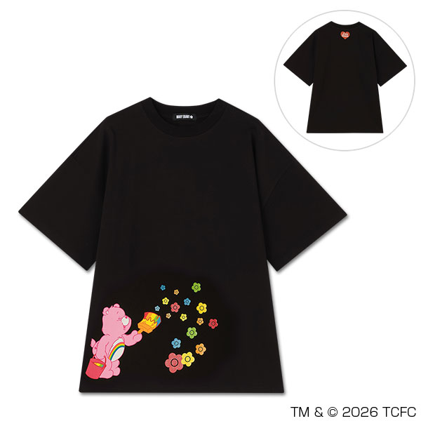 Care Bears(TM) ペイントビッグ Tシャツ（ブラック）