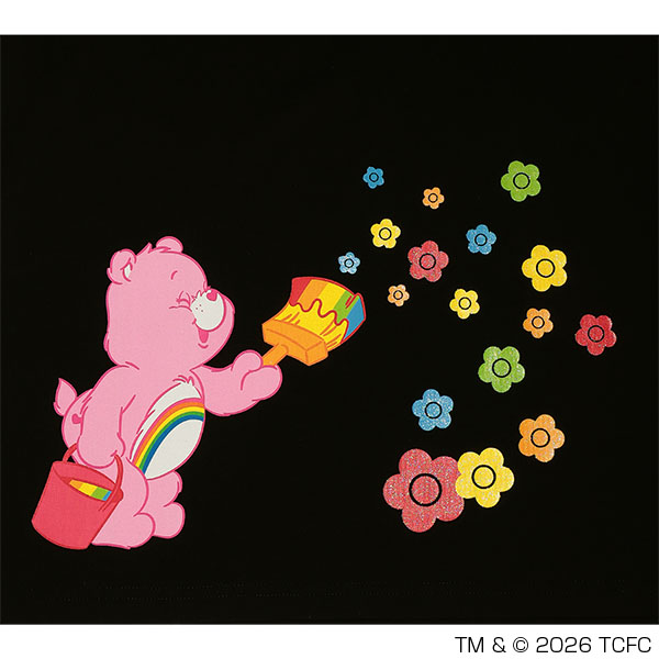 Care Bears(TM) ペイントビッグ Tシャツ（ブラック）