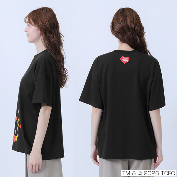 Care Bears(TM) ペイントビッグ Tシャツ（ブラック）